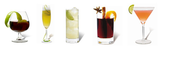 Range of cocktails