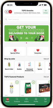 SPAR2U online delivery app on iPhone